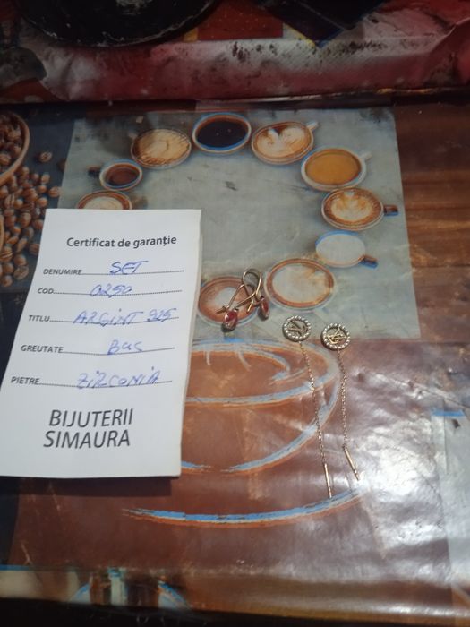 Vând cercei argint cu certificat de garanție