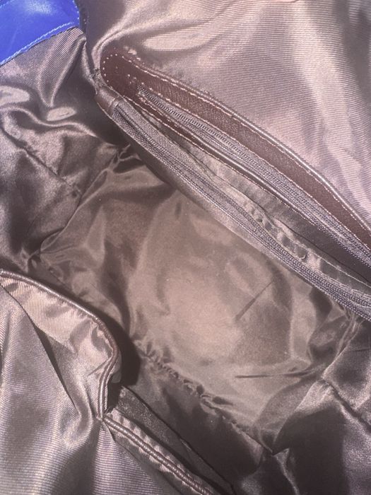 Сумка кожаная синяя