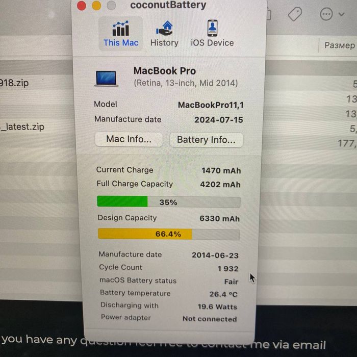 MacBook pro retina 2014 года / ssd