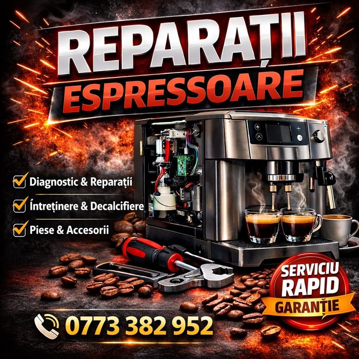 Repar aparate de cafea Philips, Saeco, Delonghi, Jura, etc.