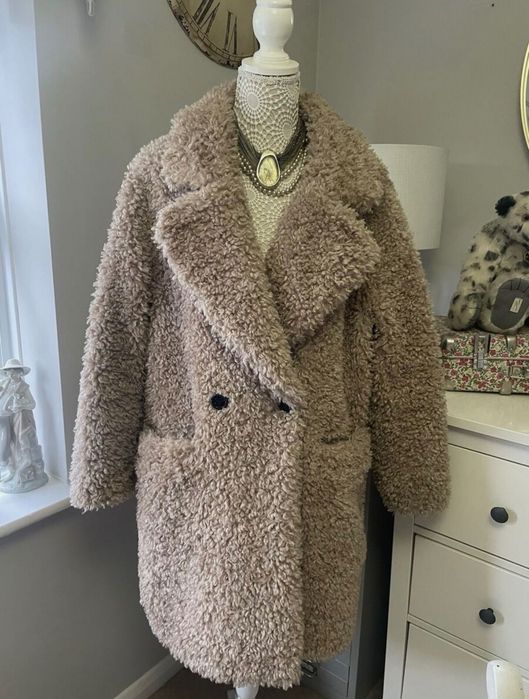 Teddy bear NEXT уникално дамско палто XL