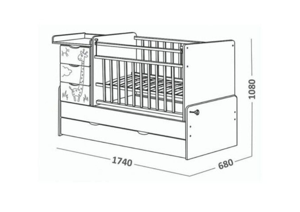 Манеж трансформер жираф