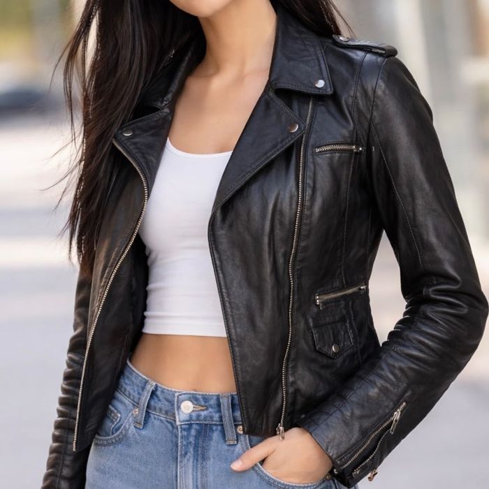 Naf Naf Дамско кожено яке, Естествена кожа