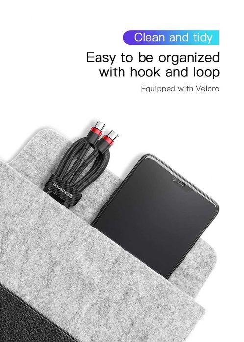НОВИ! Baseus USB-C кабели 1м./2м. с текстилна оплетка