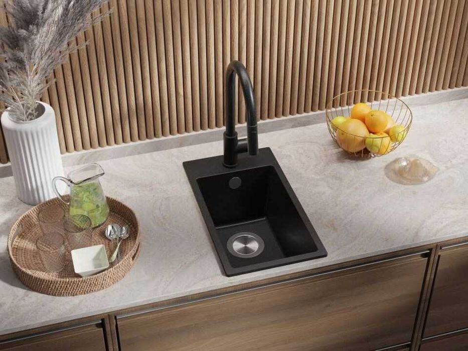 Графит кухненска гранитна мивка Рига 30 XL 280 x 500 mm