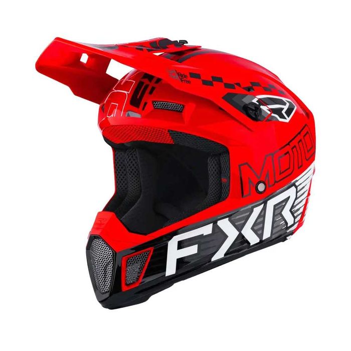 FXR Каска Clutch Race Div MX26 Blue/HiVis/Red