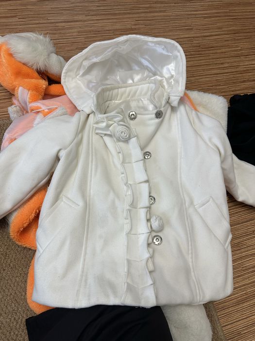 Шуба и пальто белые детские