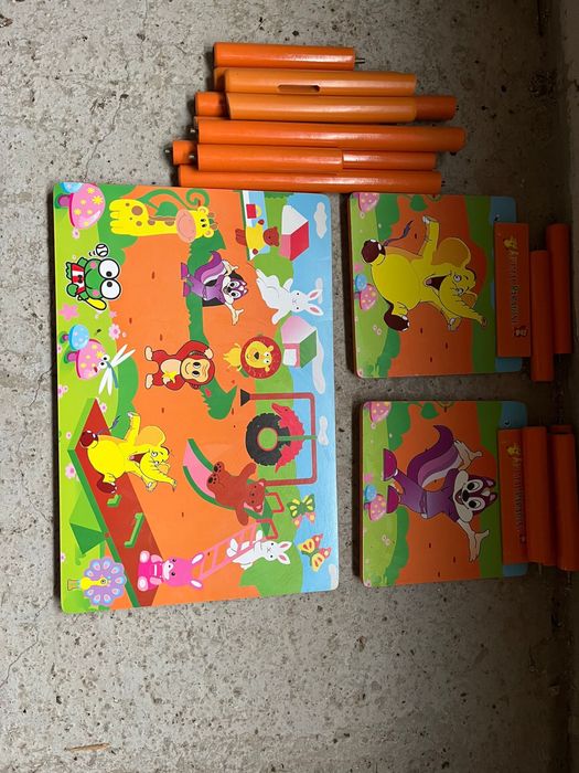 NSP masa copii cu 2 scaunele, MDF si lemn