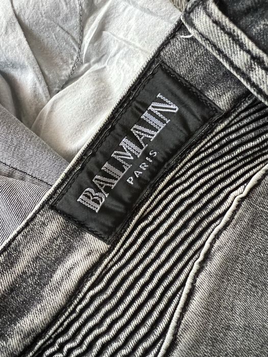 Blugi skinny Balmain Biker - gri - 36