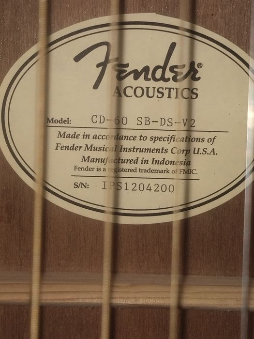 Гитара Fender CD-60 Indonesia полный комплект