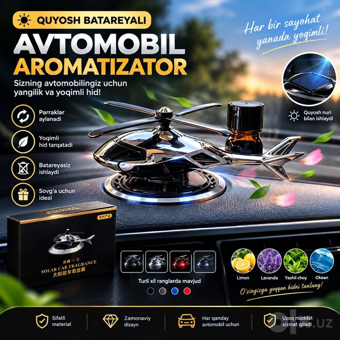 Quyosh batareyali avtomobil aromatizatori