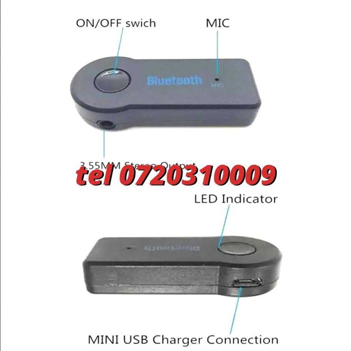 Oferta Adaptor 35mm Audio Compatibil Bluetooth  Masina Aux   Pentru