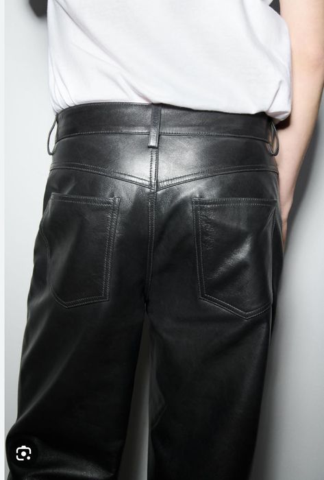 Панталон Zara, естествена кожа. Размер М