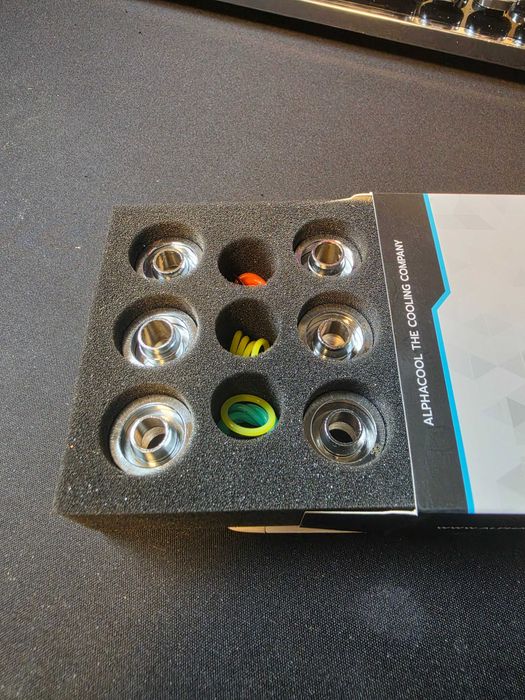 Fitinguri Alphacool Eiszapfen 16/10mm G1/4 crom, set 7 buc