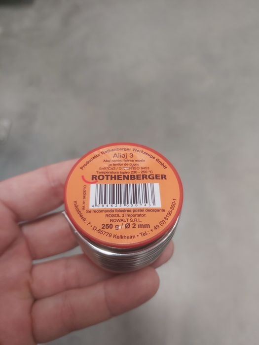 Aliaj lipit tevi cupru Rothenberger 2mm 250g