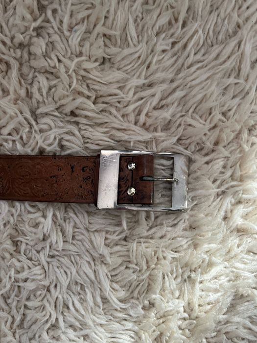 Ретро кожен колан от телешки бокс