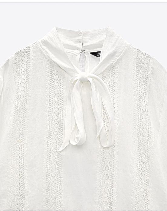 Bluza camasa broderie dantela Zara marime S M nou