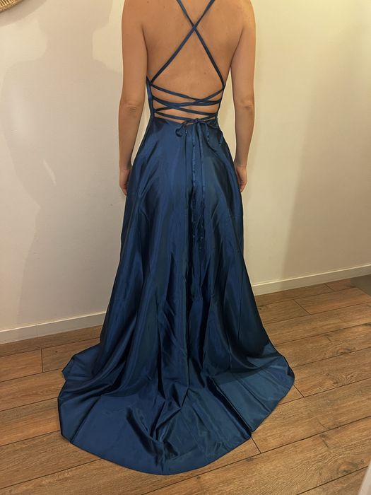 Rochie domnisoara onoare banchet bal albastru M