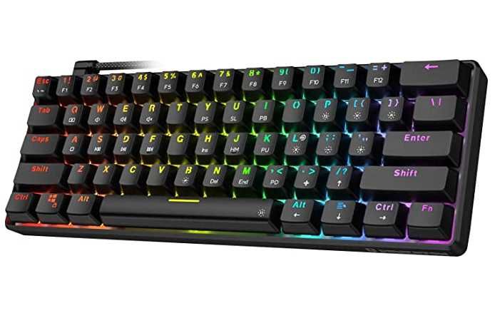 Опто-механика клавиатура Punkston TH61 (Hot Swap Optical Red Switch)