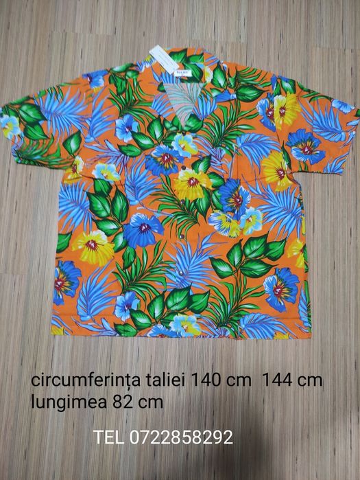 Camasa inflorata Hawaii (56)are 140-144 cm de jur împrejurul burtii lungimea 82 cm