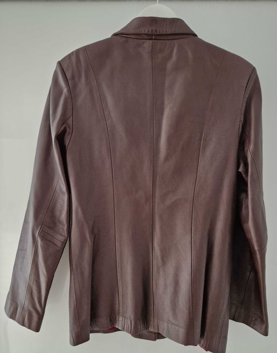 Sacou din piele grena măs.S