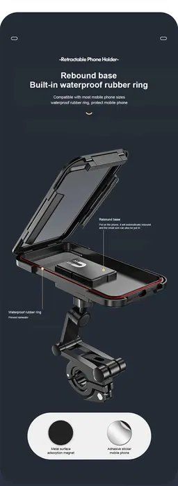 Стойка за телефон за мотор, колело Водоустойчив държач