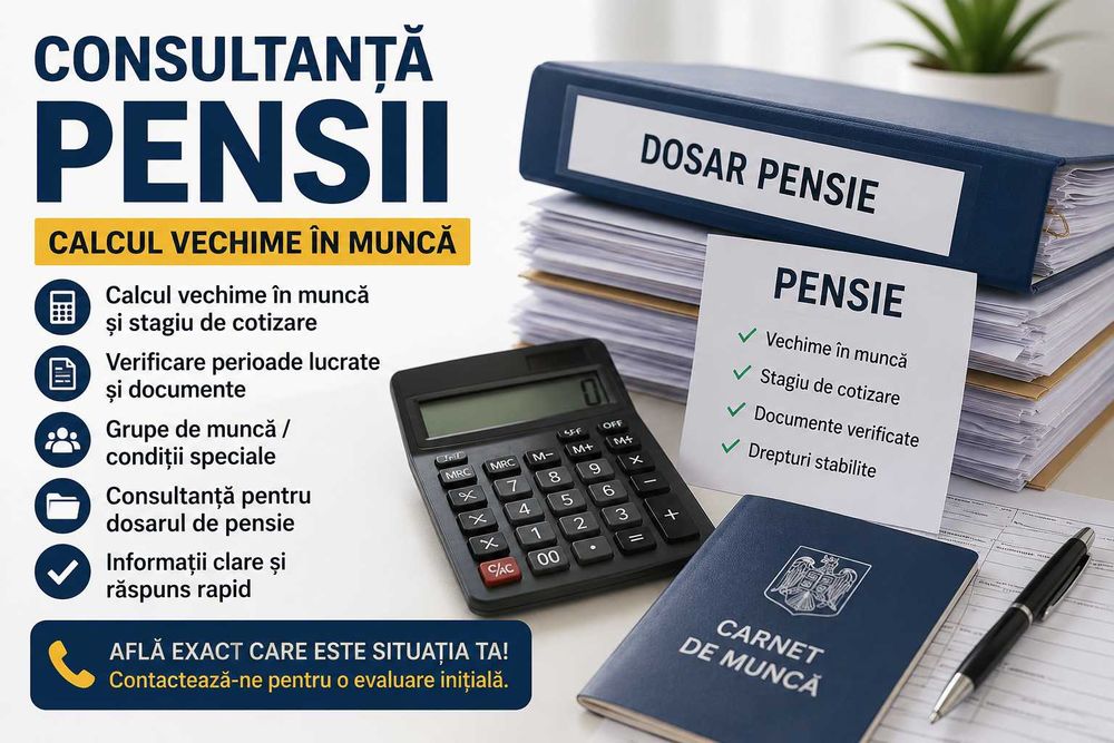 Consultanta pensii. Consultanta profesionala pentru pensionare.