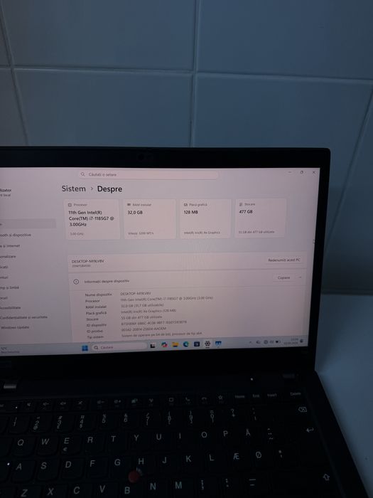 Lenovo T14 Gen 2 i7-1185G7 512GB 32gb
