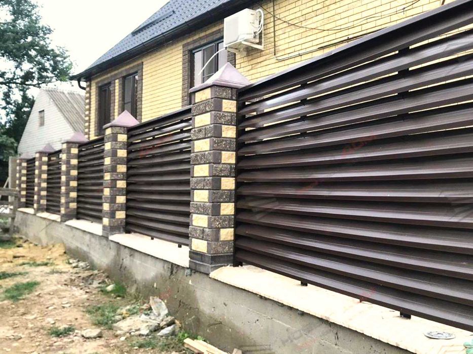 Забор жалюзи горизонтальный