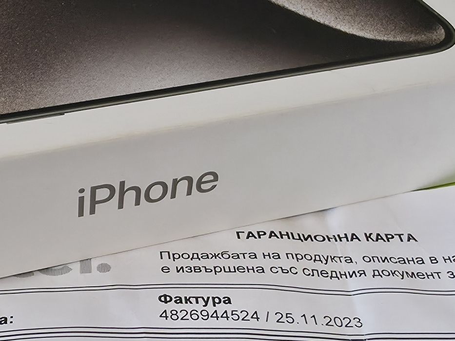 256GB iPhone 15 Pro Max Гаранция Yettel 3г. 2028 NATURAL TITANIUM