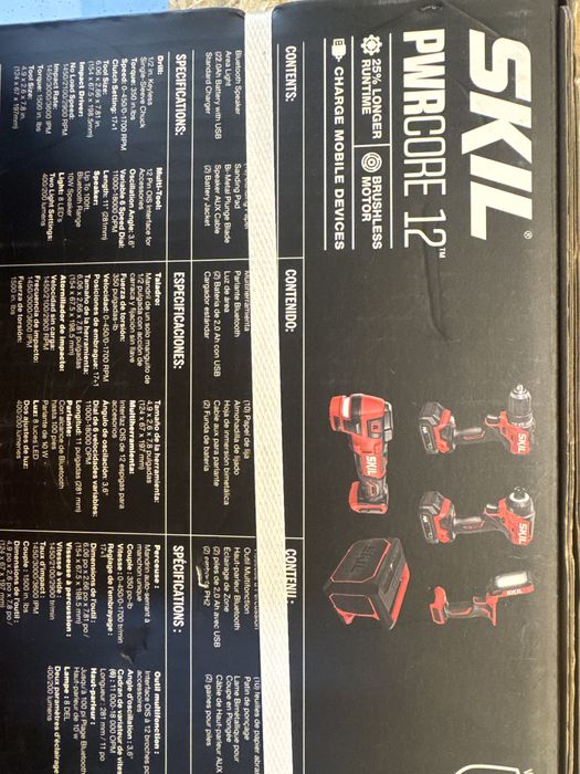 Set de 5 scule Skil Powercore 12v USA