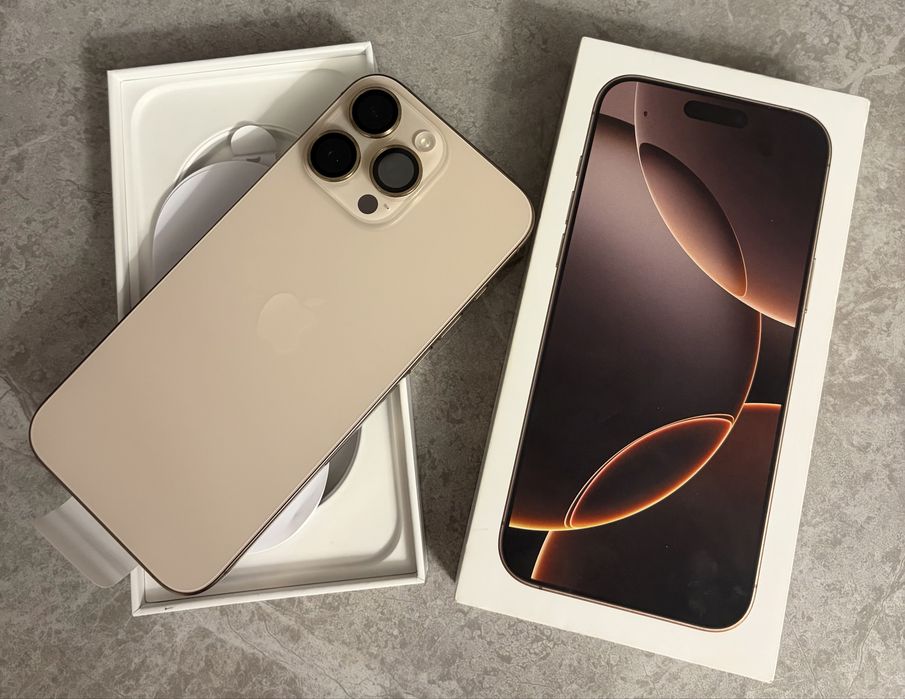 iPhone 16 Pro Max – 256 GB – Desert Titanium – IMPECABIL