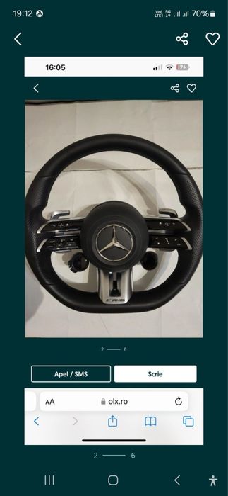 Comenzi butoane race display volan mercedes 2021+