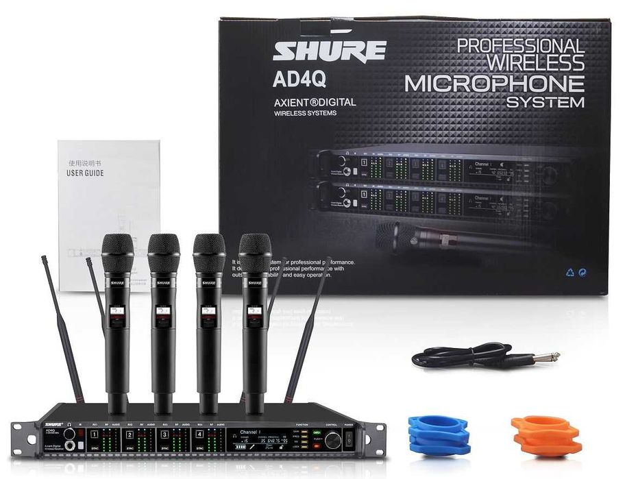 Wireless 4 microfoanele Shure AD4Q/KSM9 microfon (nu ulx-d, qlx-d, ulxd, qlxd, slx, beta 58a) CLONA