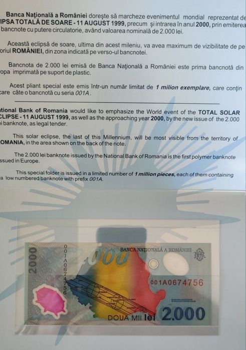 Bancnotă 2000lei colecție