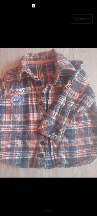 Cămașă mânecă lunga groasa Mothercare 6-9 luni