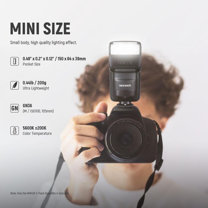 Ръчна. Светкавица. NW420-C. Canon. Камера. Фото. Speedlite.