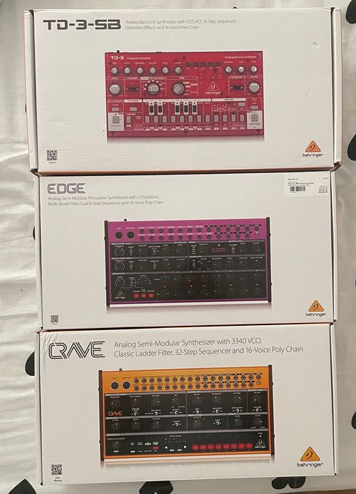 Behringer Edge + Crave + TD-3 / Аналогови синтезатори / Modular / Acid
