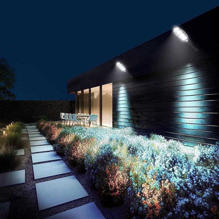 Комплект 5 броя Мощна Соларна LED улична лампа със сензор за движение