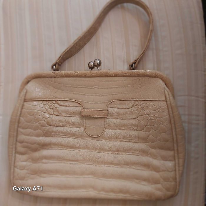 Geanta piele Crocodil Vintage anii 50-70
