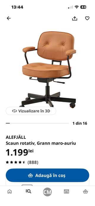 Scaun IKEA piele naturala