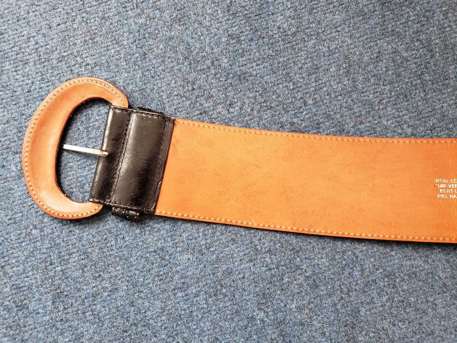 Широк колан от естествена кожа