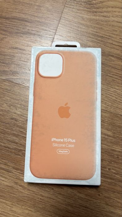 Husa de protectie originala Apple iPhone 15 Plus, Orange Sorbet