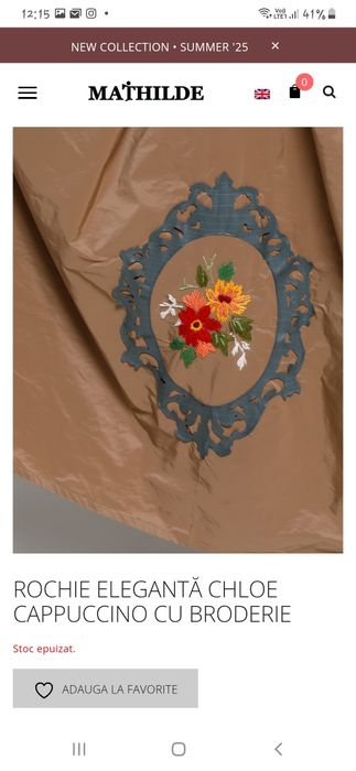 Rochie Mathilde, broderie manuală