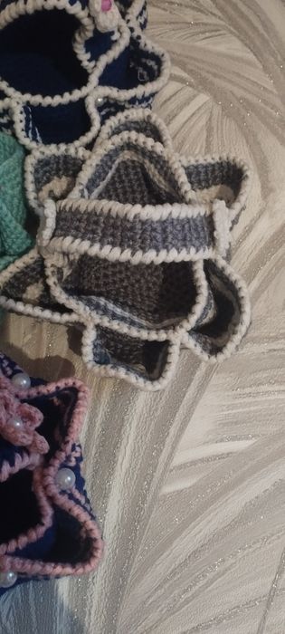 вязаные корзинки (ручная работа)