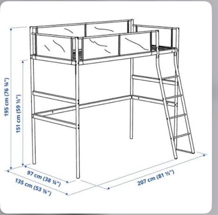 Кровать чердак Икеа Свэрта