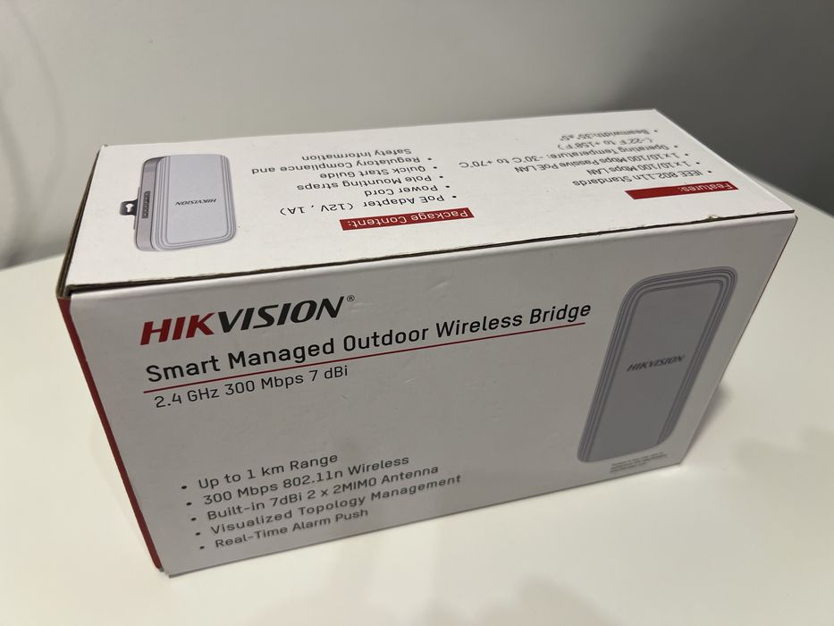 Bridge Wireless Hikvision Calitate Premium Antena Rețea Exterior Point To Point 1 KM Camere Supraveghere - Necesita sa achzitionat inca unul identic