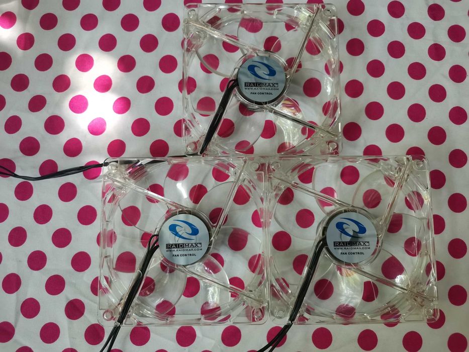 3 x Cooler, Ventilator Raidmax 120mm Led ALB.