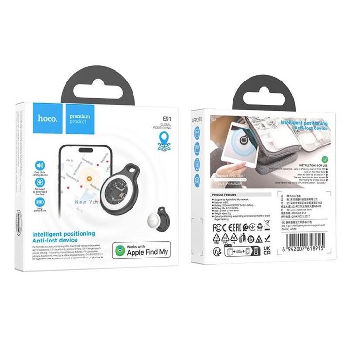 Air Tag GPS трекер Умный брелок Hoco E91 Tiger Anti-Lost