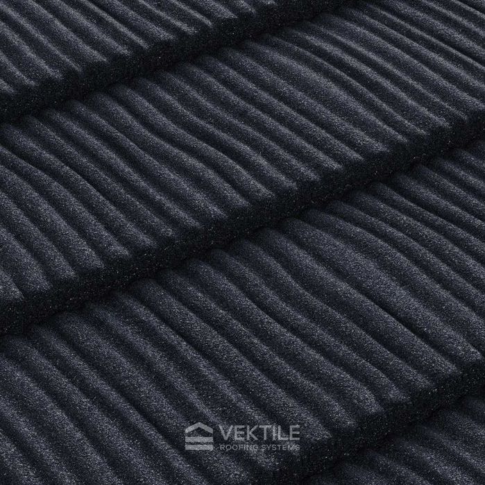 Композитная черепица VEKTILE, Профиль-Shake, Цвет-Deep Black